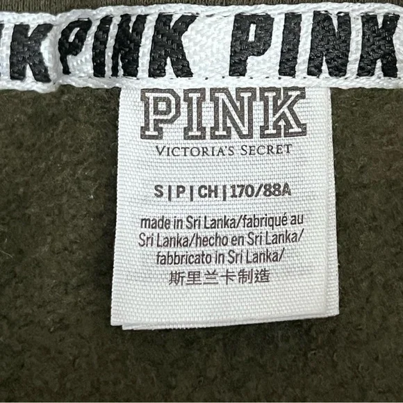 Victoria’s Secret Pink Sweatshirt Cowl Neck Long Sleeve Logo Drawstring Pullover - Picture 9 of 11